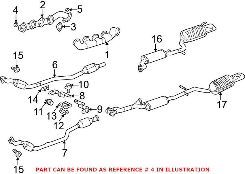 Mercedes Exhaust Manifold Nut - Hexagon (M6) 1121420072